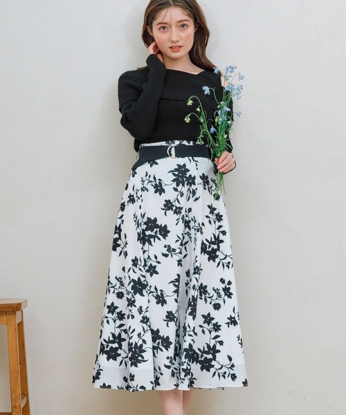 Noela スカート 単色花柄フレアスカート : ZOZOTOWN Yahoo!店