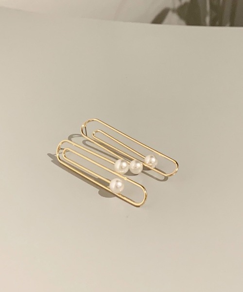shopnikoniko ピアス パール クリップピアス ニュアンス