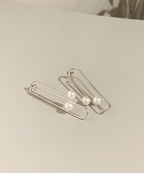 shopnikoniko ピアス パール クリップピアス ニュアンス