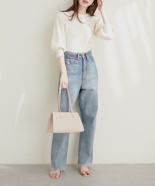 natural couture ニット きらきらビジュー装飾ニット : ZOZOTOWN