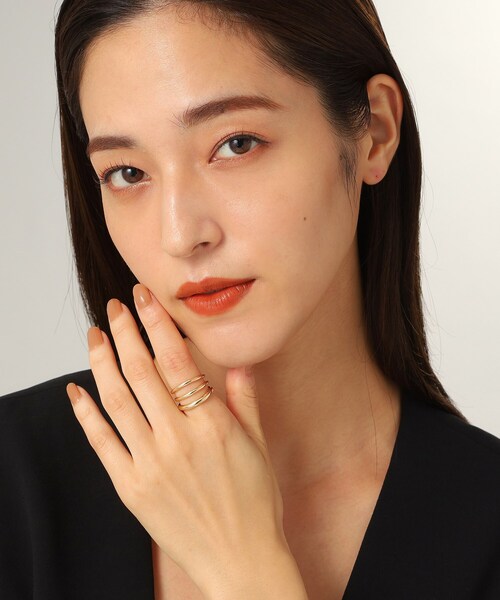 COCOSHNIK（ココシュニック） 指輪 リング K10スリーライン リング