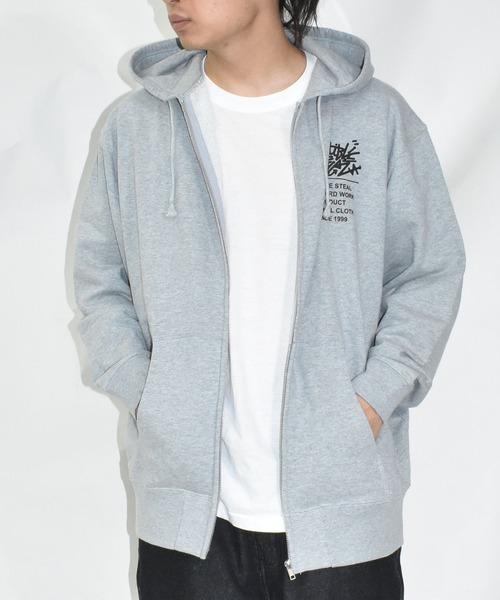 DOUBLE STEAL（ダブルスティール） パーカー 陰陽 裏パイルZIPパーカー