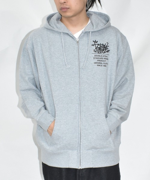 DOUBLE STEAL（ダブルスティール） パーカー 陰陽 裏パイルZIPパーカー