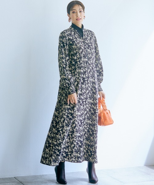 slattgir ワンピース 高身長 プリントマキシワンピース（トールサイズ