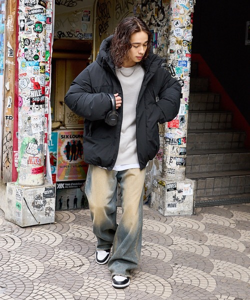 ブルゾン アウター 中綿フードジャケット メンズ レディース