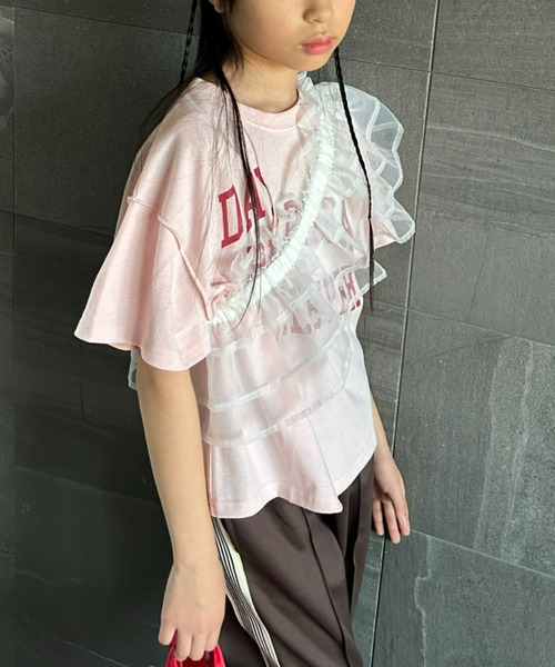 CIAOPANIC TYPY 付け襟 楽々ゴム仕様ギャザー付けフリル キッズ