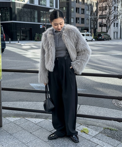 feepur（フェピュール） パンツ サスペンダーハイウエストパンツ