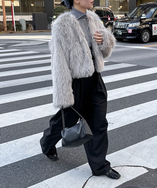 feepur（フェピュール） パンツ サスペンダーハイウエストパンツ