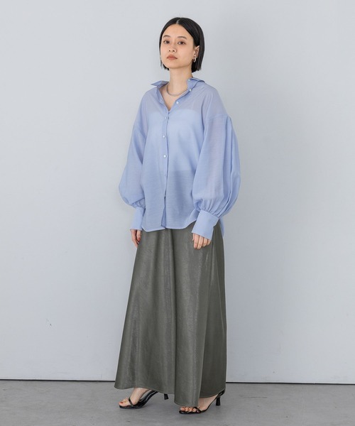 ブラウス シャツ 「追加1」シアーオーバーシャツ レディース A part by ブラウス シャツ 「追加1」シアーオーバーシャツ