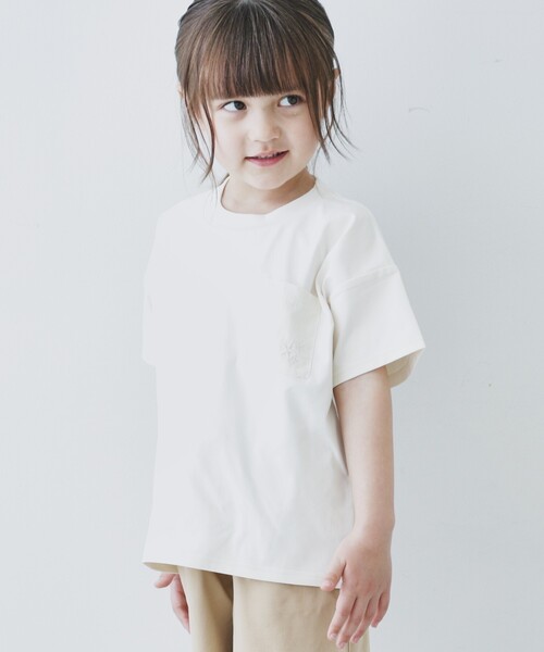 tシャツ Tシャツ 「110−160」マルチファンクションポケット異素材半袖  