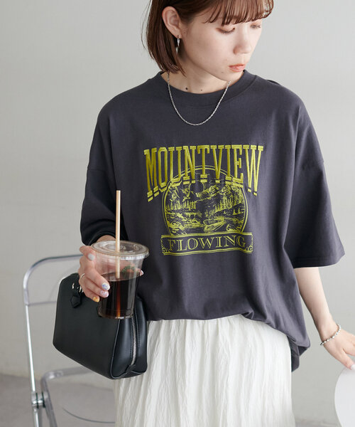 Discoat（ディスコート） tシャツ 「ユニセックス」MOUNTVIEWモチーフ
