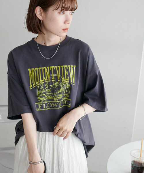 Discoat（ディスコート） tシャツ 「ユニセックス」MOUNTVIEWモチーフ