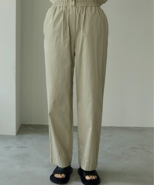 anuke パンツ Stripe Rough Pants レディース : ZOZOTOWN Yahoo