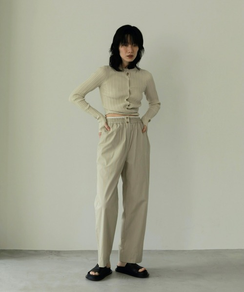 anuke パンツ Stripe Rough Pants レディース : ZOZOTOWN Yahoo