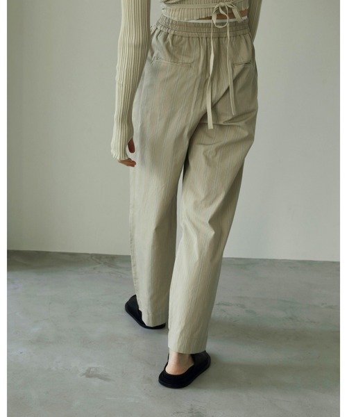 anuke パンツ Stripe Rough Pants レディース : ZOZOTOWN Yahoo