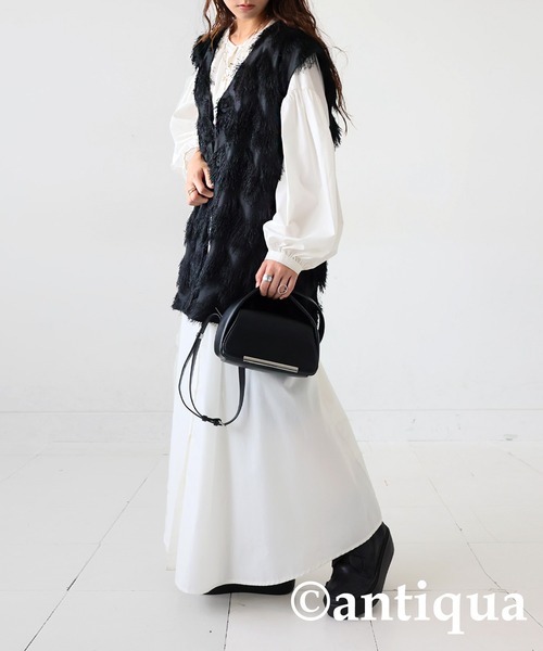 antiqua⭐フリンジベスト完売品 antiqua（アンティカ） ベスト ジレ フリンジベスト レディース