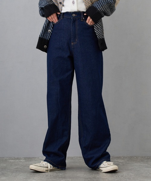 ジーンズ デニム デニムパンツ ハイライズストレートデニムパンツ