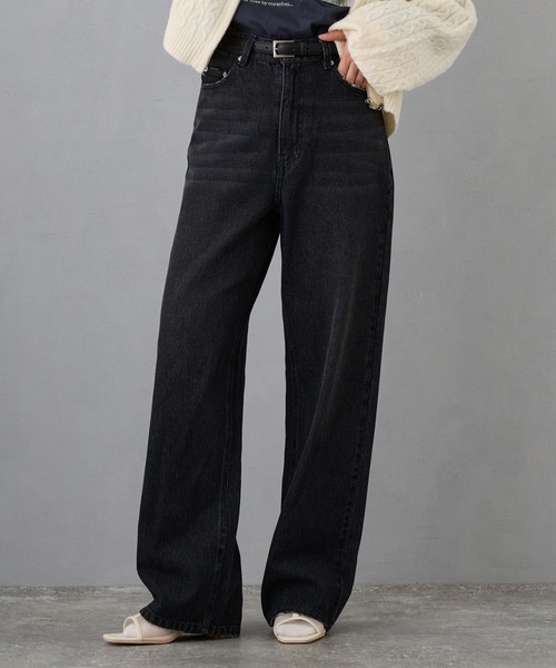 ジーンズ デニム デニムパンツ ハイライズストレートデニム