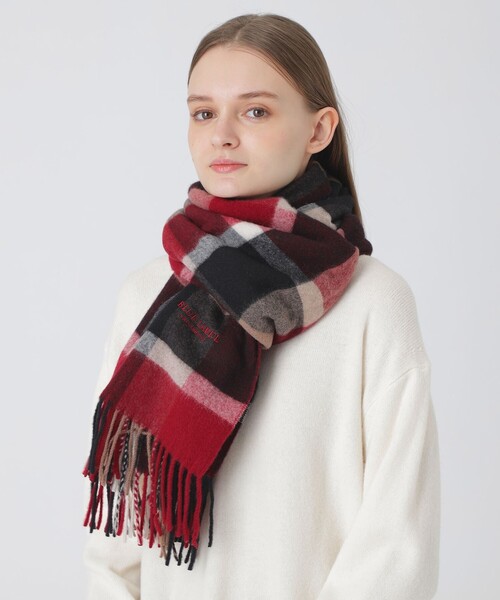ブルーレーベル　クレストブリッジ　カシミヤ　チェックストール クレストブリッジチェックウォッシャブルカシミヤストール