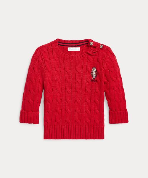 ニット Polo ベア ケーブルニット コットン セーター キッズ 