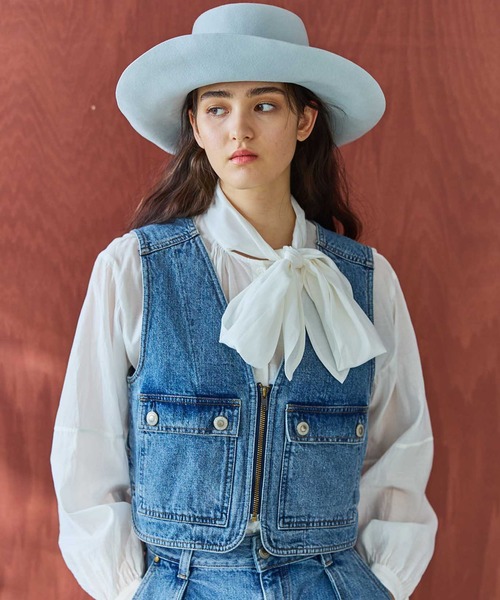 ベスト ジレ atelier SOMETHING FISHER MAN VEST /フィッシャーマンベスト レディース