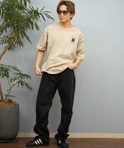【RVCA】バックグラフィック 半袖 Tシャツ ブラック / 送料無料 RVCA(ルーカ)半袖Tシャツ バックプリント オーバーサイズ BF041