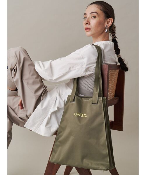 UN3D.（アンスリード） トートバッグ POINT COLOR PLEATS TOTE