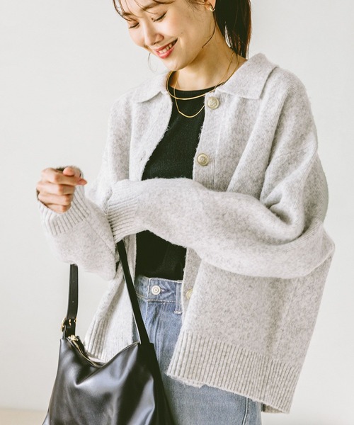 GLOBAL WORK（グローバルワーク） カーディガン ポロ衿ニット