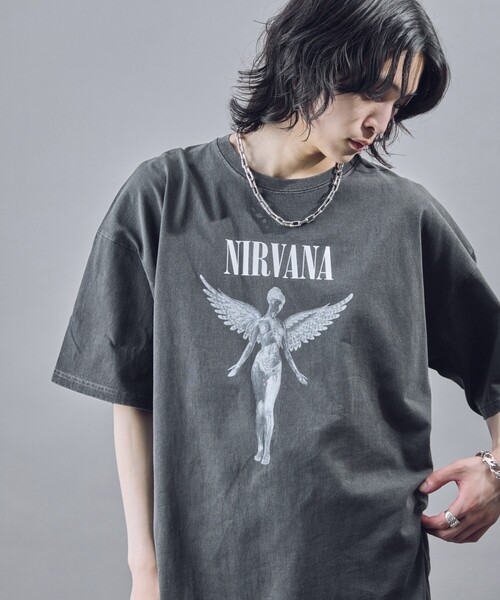 NIRVANA アートプリント Tシャツ Lサイズ ユーテロ FREAK'S STORE tシャツ PUBLUX/パブリュクス NIRVANA IN UTERO