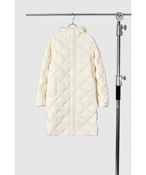 極美　TAION タイオン　ロングダウンコート　ダウン95% フード付　オフ白 TAION（タイオン） ダウンコート ダウンジャケット 「TAION/タイオン