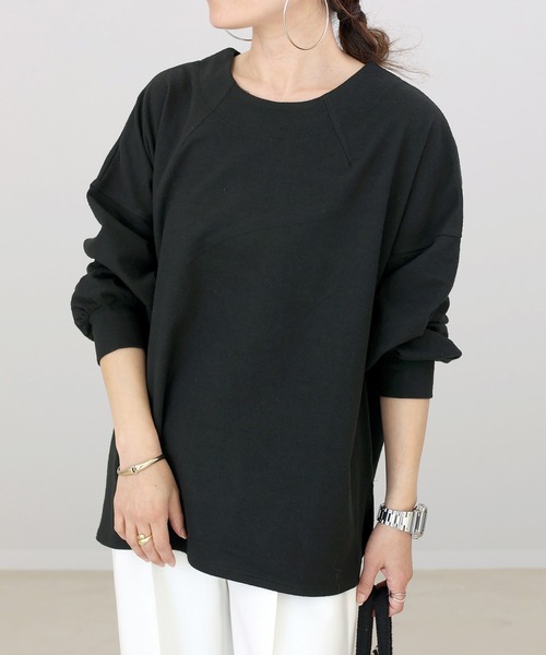 tシャツ 機能素材エステル起毛プルオーバー レディース