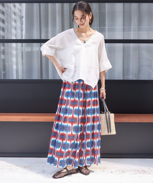 本日限定価格！IMPERIAL LINEN スキッパー ブラウス　ships シップス SHIPS 【一部WEB限定】〈手洗い可能〉IMPERIAL LINEN