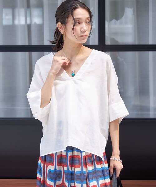 ブラウス シャツ ペーパーリネンドロストクロップドシャツ「手洗い可能」 レディース 楽天市場】【店内全品20％OFFクーポン】8/11 1:59まで