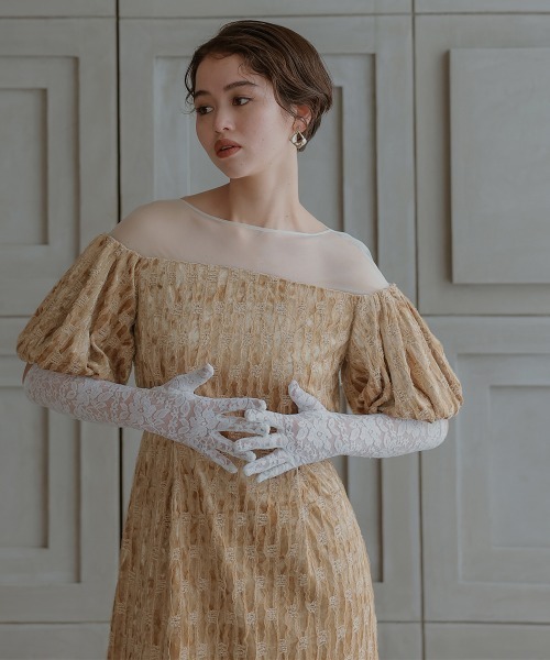 新品‼Callarus★オケージョンドレス　ジャガード　３Ｌ　大きめ　結婚式 結婚式・パーティー・オケージョンドレス】フロントジャガード