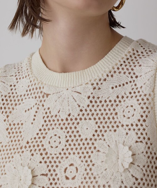 GRACE CONTINENTAL tシャツ クロシュ刺繍トップ レディース