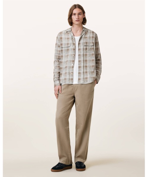 スラックス STRAIGHT FIT TROUSERS ALLSAINTS（オールセインツ） パンツ HANBURY STRAIGHT FIT TROUSERS