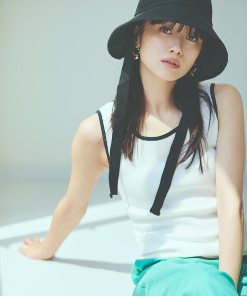 THE SHOP TK タンクトップ ノースリーブ ランダムガータータンク「前後