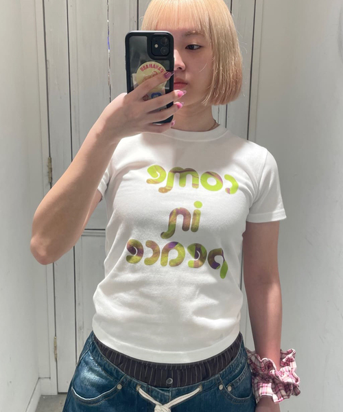 tシャツ 「irojikake/イロジカケ」Cip tiny T-shirt IG25SSTP21 レディース tシャツ 「irojikake/イロジカケ」Cip tiny T-shirt IG25SSTP21