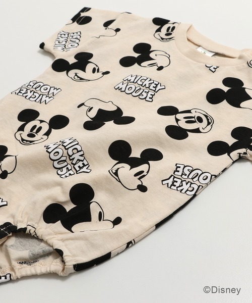ミッキーマウス柄ロンパース 95cm Disney ベビー服 ロンパース 「ディズニー」ミッキーマウス/半袖