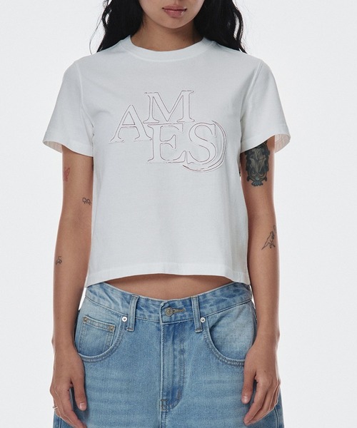 tシャツ AMES WORLDWIDE ／APPLIQUE T レディース