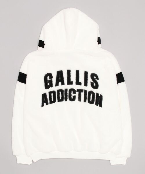 「GALLIS ADDICTION」 ジップアップブルゾン M ホワイト メンズ_画像2