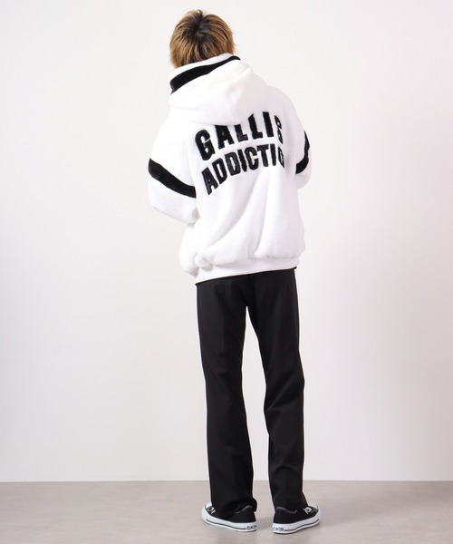 「GALLIS ADDICTION」 ジップアップブルゾン M ホワイト メンズ_画像7