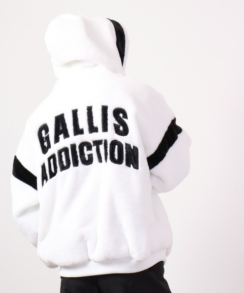 「GALLIS ADDICTION」 ジップアップブルゾン M ホワイト メンズ_画像8