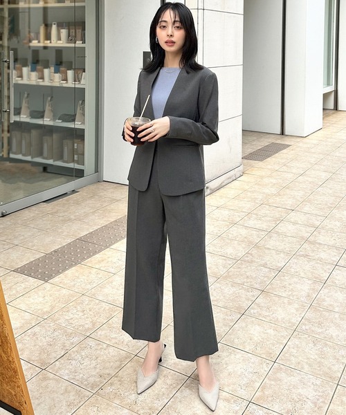 新品 未使用 ルイルエブティック スーツ セットアップ パンツ グレー LL RUIRUE BOUTIQUE 「RUIRUE BOUTIQUE」 パンツスーツ LL グレー