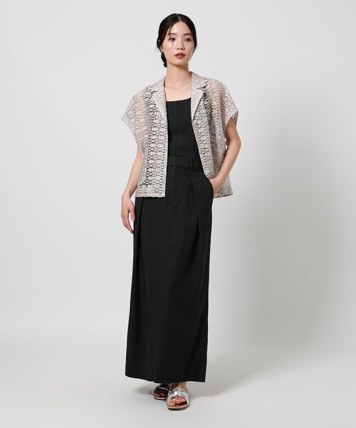 BEAUTY&YOUTH レーヨンブレンド タックスカート ―ウォッシャブル― BEAUTY&YOUTH UNITED ARROWS｜レーヨンブレンド タックスカート