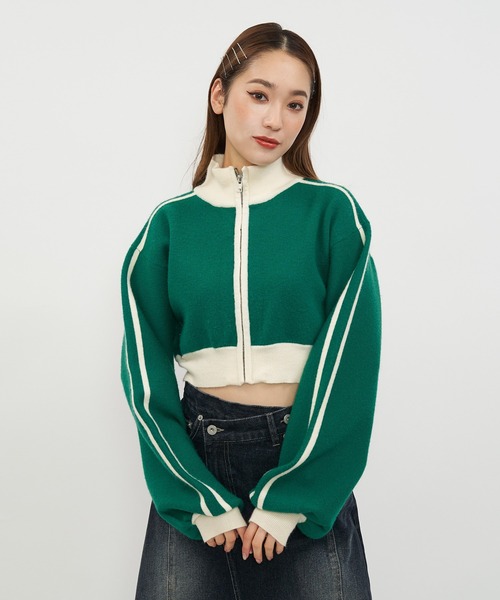 「SPIRALGIRL」 ジップアップブルゾン FREE ブラック レディース_画像6