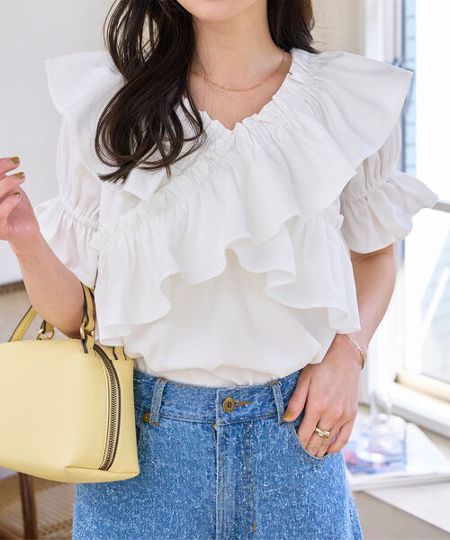 ブラウス シャツ (CREOLME)ユニフォームオーバートップス レディース CREOLME（クレオルム）の「(CREOLME)メッシュプルオーバー（T