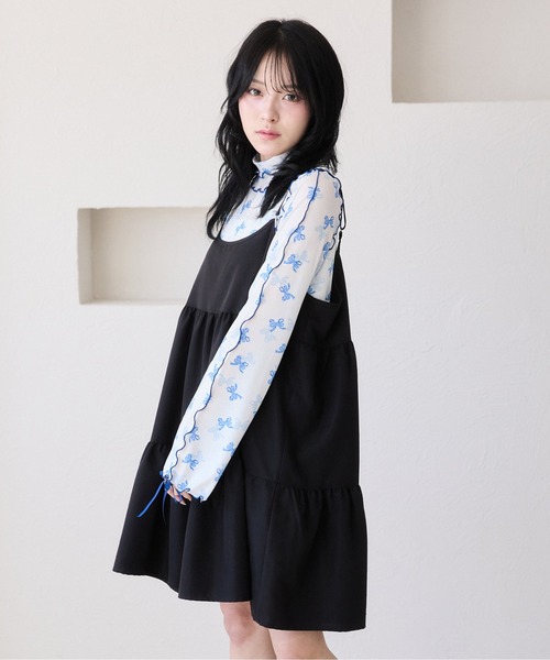 kutir（クティール） ワンピース アソートリボンティアードミニキャミ