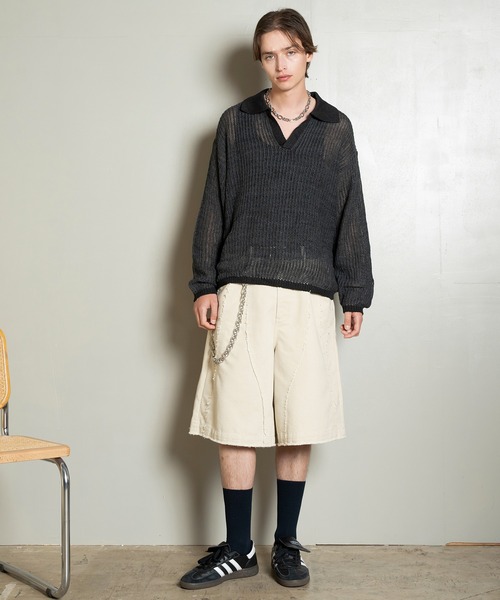 パンツ Cut-off Wide Shorts/カットオフワイドショーツ/洗える メンズ_17