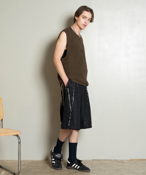 パンツ Cut-off Wide Shorts/カットオフワイドショーツ/洗える メンズ_4